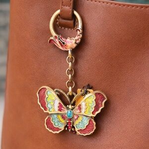 Jay Strongwater Enamel Butterfly Key Ring – Collectible – New in Box